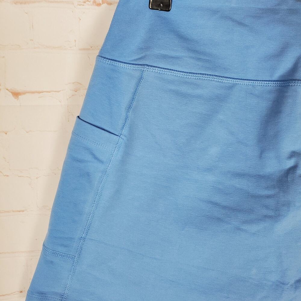 NEW Mate the Label Organic Stretch Pocket Skort Size L Lagoon Blue Pull On Mini - Picture 6 of 12